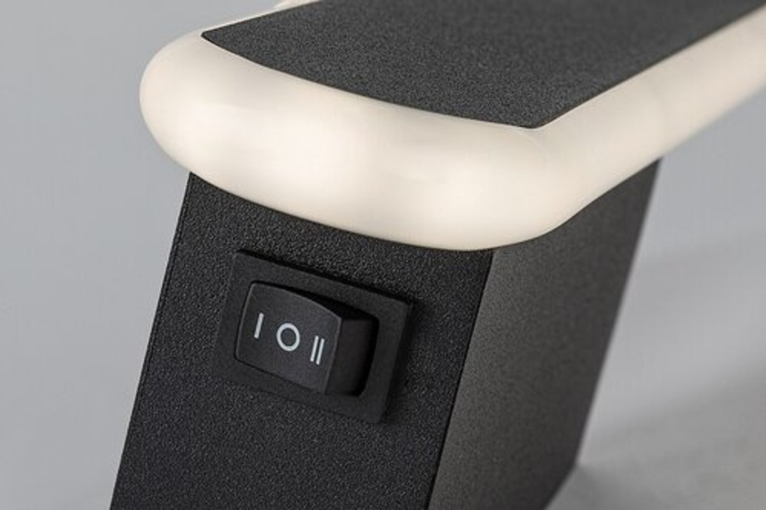 Модерен LED стенен аплик 12W с регулируема цветна температура – черен