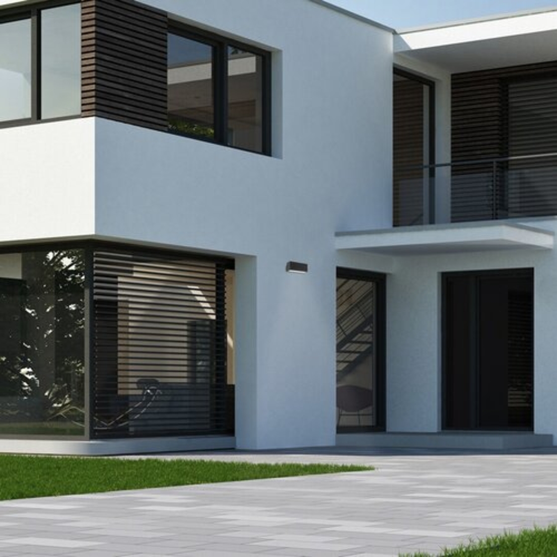 Елегантен черен LED аплик Mataro 10W – модерно фасадно осветление с естествена светлина