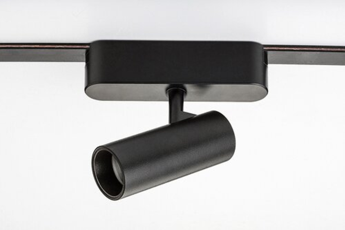 Модерен LED спот за релсово осветление – 6W, естествено бяло 4000K, черен алуминий