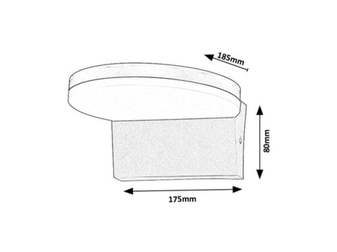 Модерен външен LED аплик Batida 9W с регулируема светлина – стилно фасадно осветление