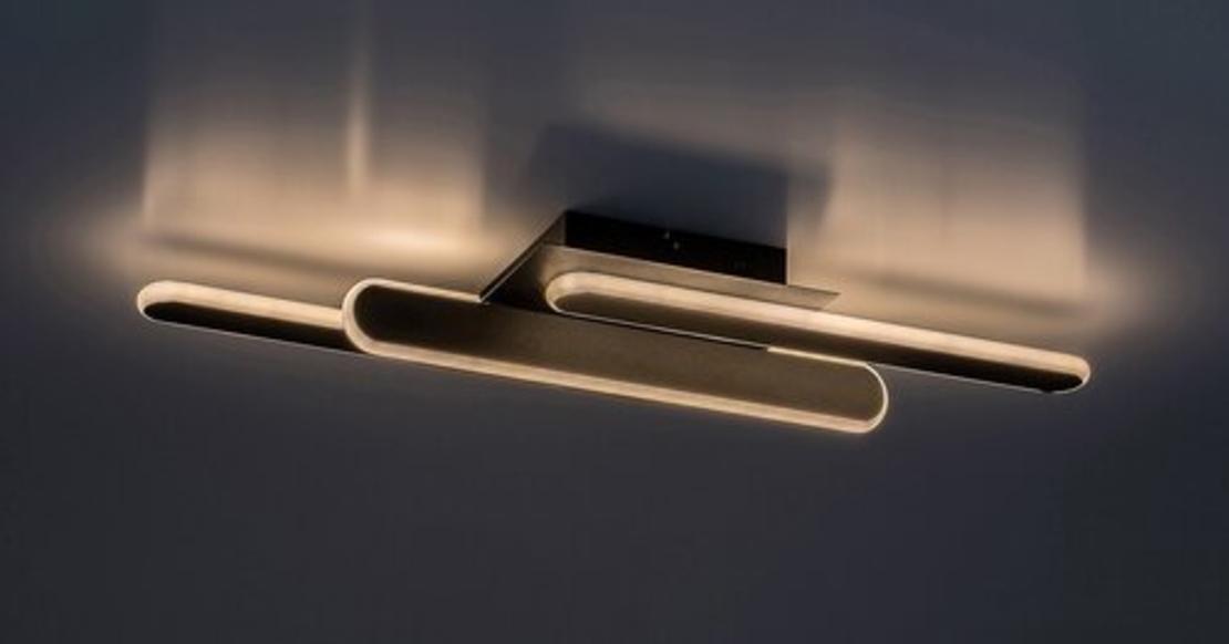 Модерен LED  плафон 18W с регулируема цветна температура – черен