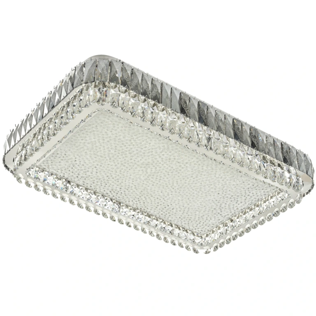 Луксозен LED полилей от метал и кристал – хром, 288W,   с дистанционно управление