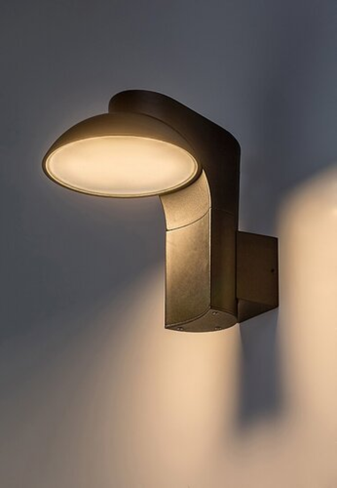 Външен LED фасаден аплик Wengen 12W с подвижна глава и топло бяла светлина