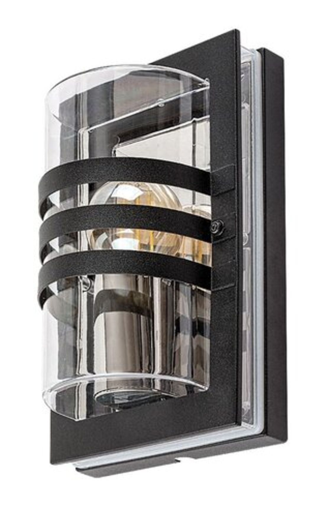 Модерен външен аплик Orlova – черен, неръждаема стомана, E27, IP44