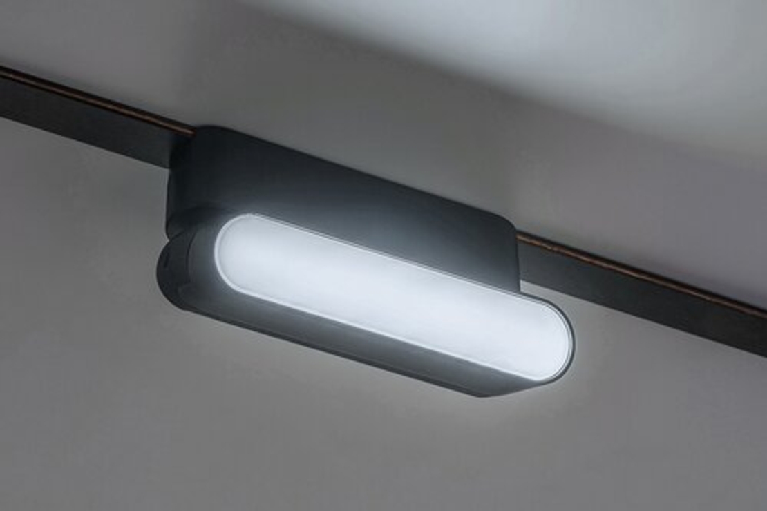 Смарт LED релсово осветление – 4W, регулируема цветна температура 2700–5500K, Wi-Fi, черен алуминий