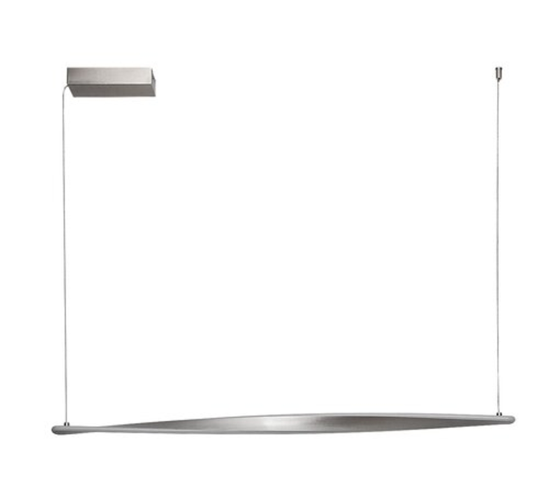 Модерен висящ LED полилей 28W – атен хром, топла светлина