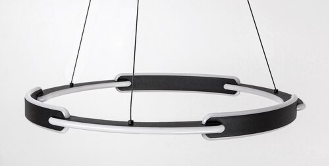 Модерен висящ LED полилей 45W с регулируема цветна температура – черен