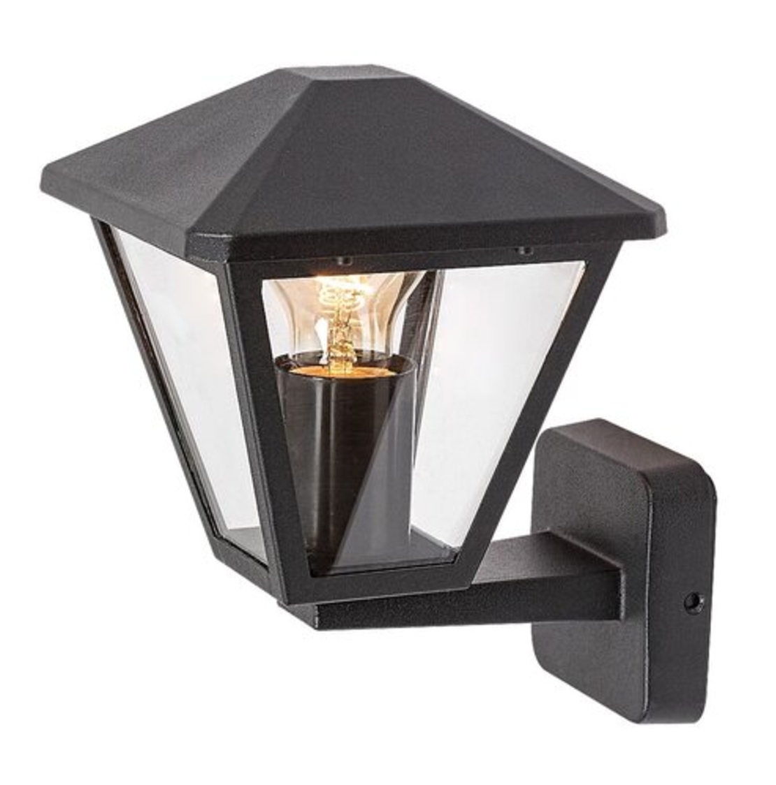 Класически външен аплик Paravento E27 – елегантно фасадно осветление с прозрачно стъкло и IP44 защита