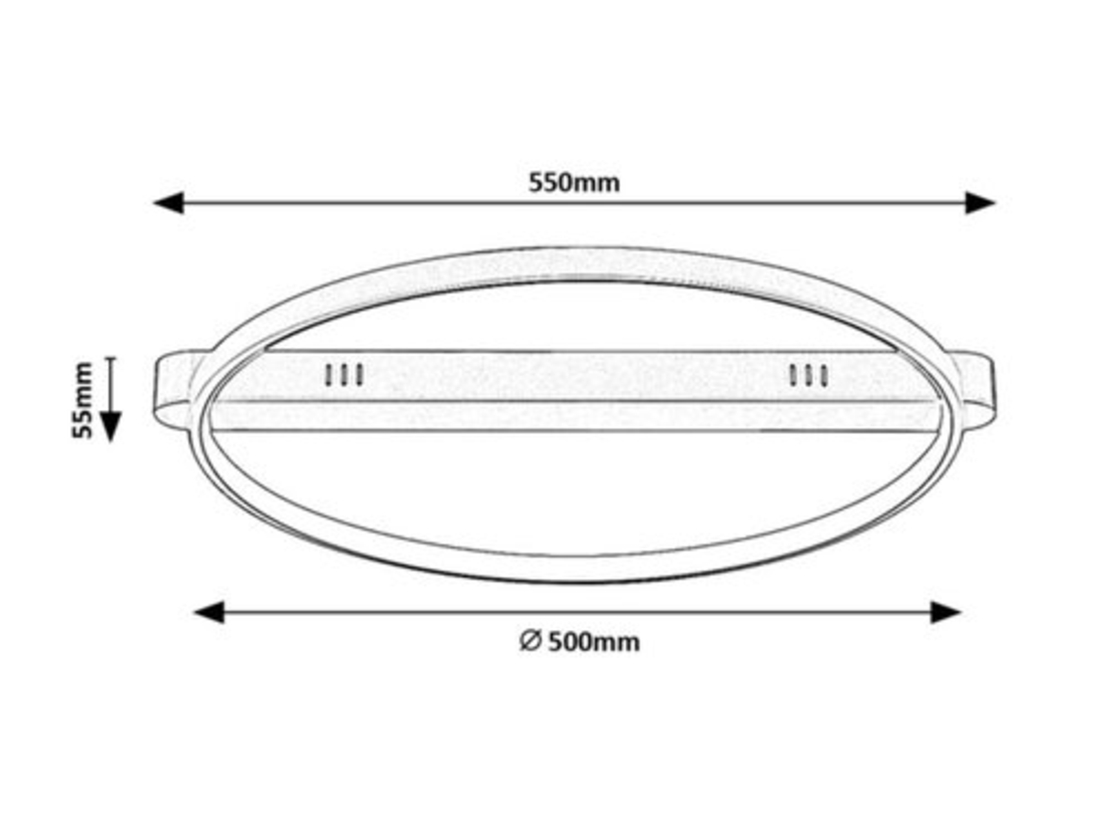 Модерен LED таванен плафон 45W с топло бяла светлина – златен