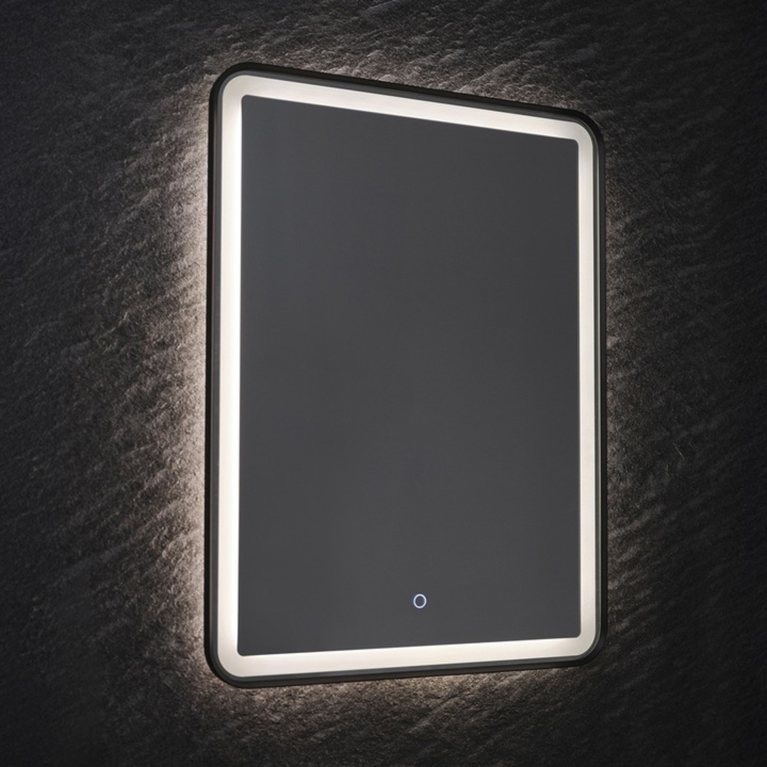 Светещо LED огледало за баня 30W – черно с touch управление