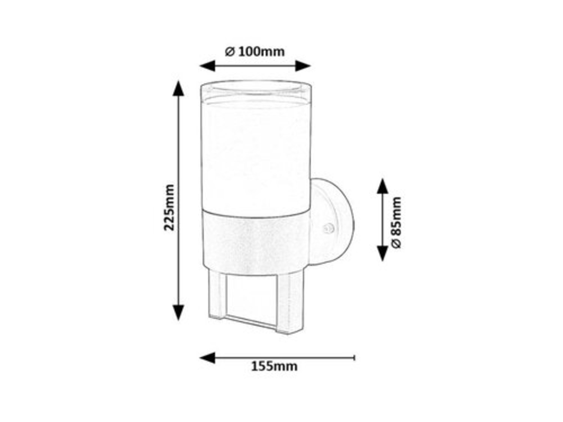 Външен LED аплик Leitha 12W с топло бяла светлина и IP44 защита