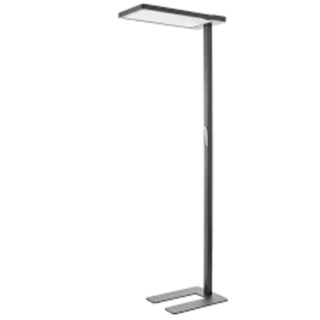 Модерен LED лампион 27W – черен метал и PVC, димиращ, студена бяла светлина (4500–6800K)