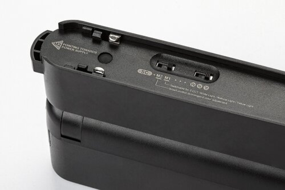 Смарт LED релсово осветление – 7W, регулируема цветна температура 2700–5500K, Wi-Fi, черен алуминий