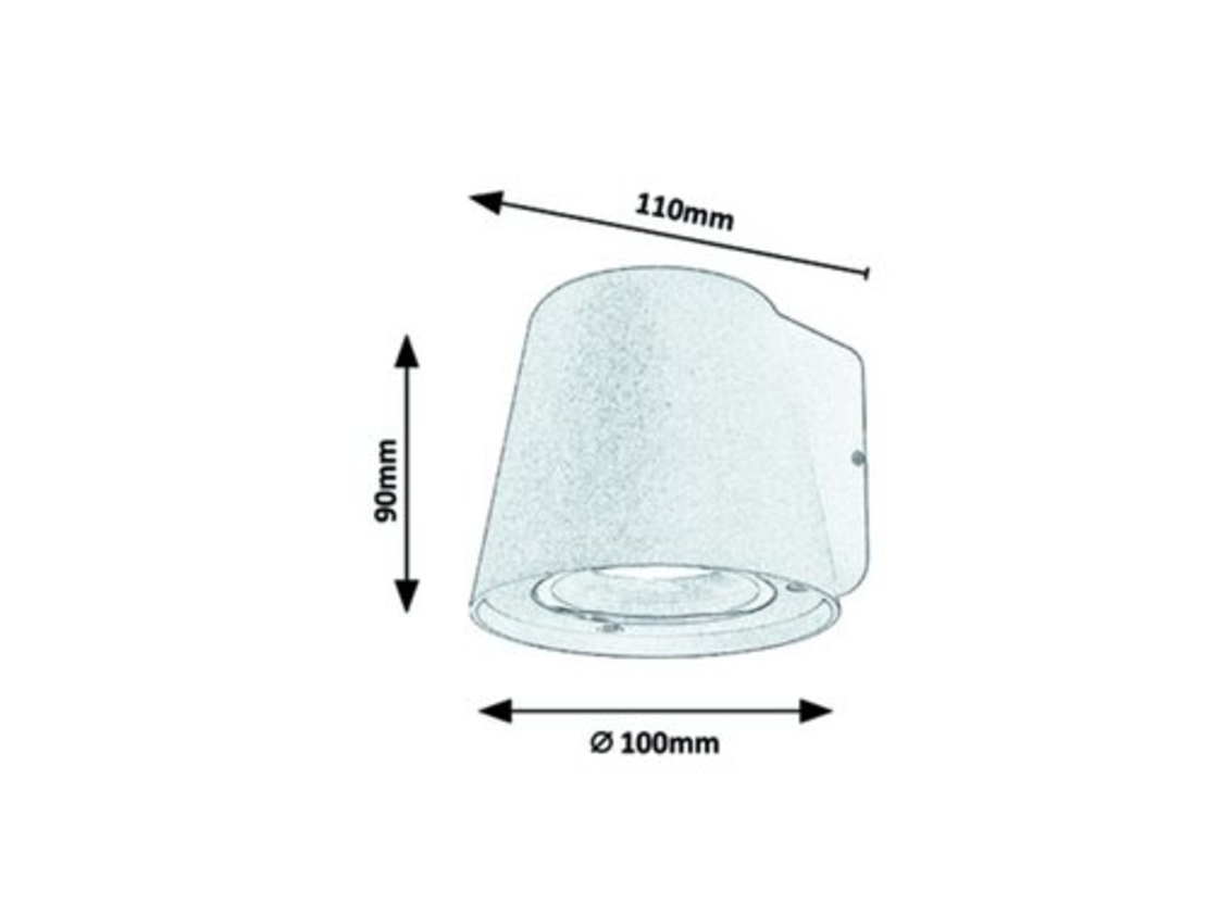 Модерен външен аплик Mandal – стилен матов бял дизайн с GU10 фасонка