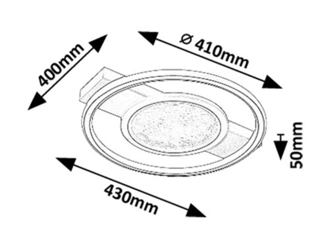 Модерен LED плафон с топло бяла светлина