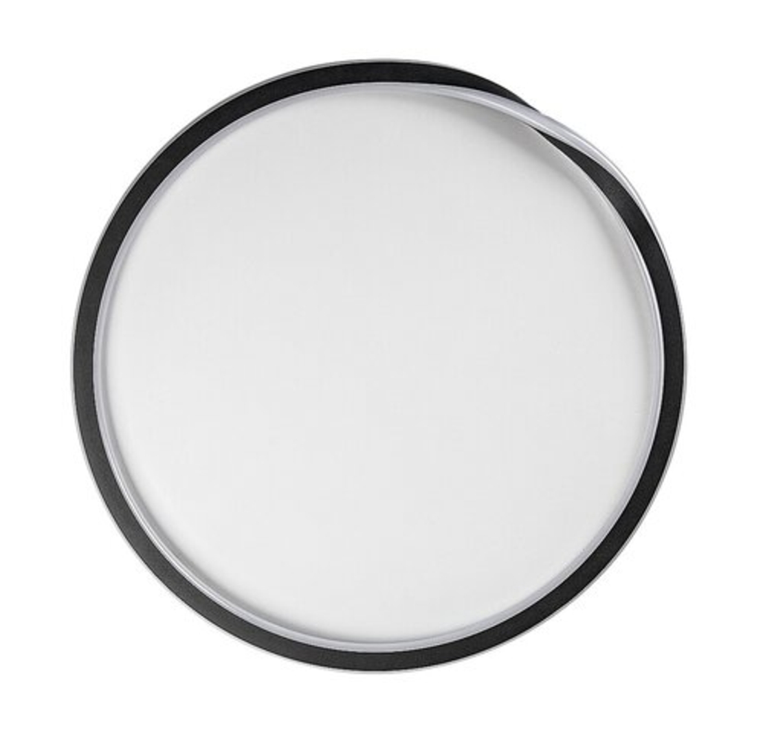 Модерен LED плафон 40W – черен, топла светлина 3000K