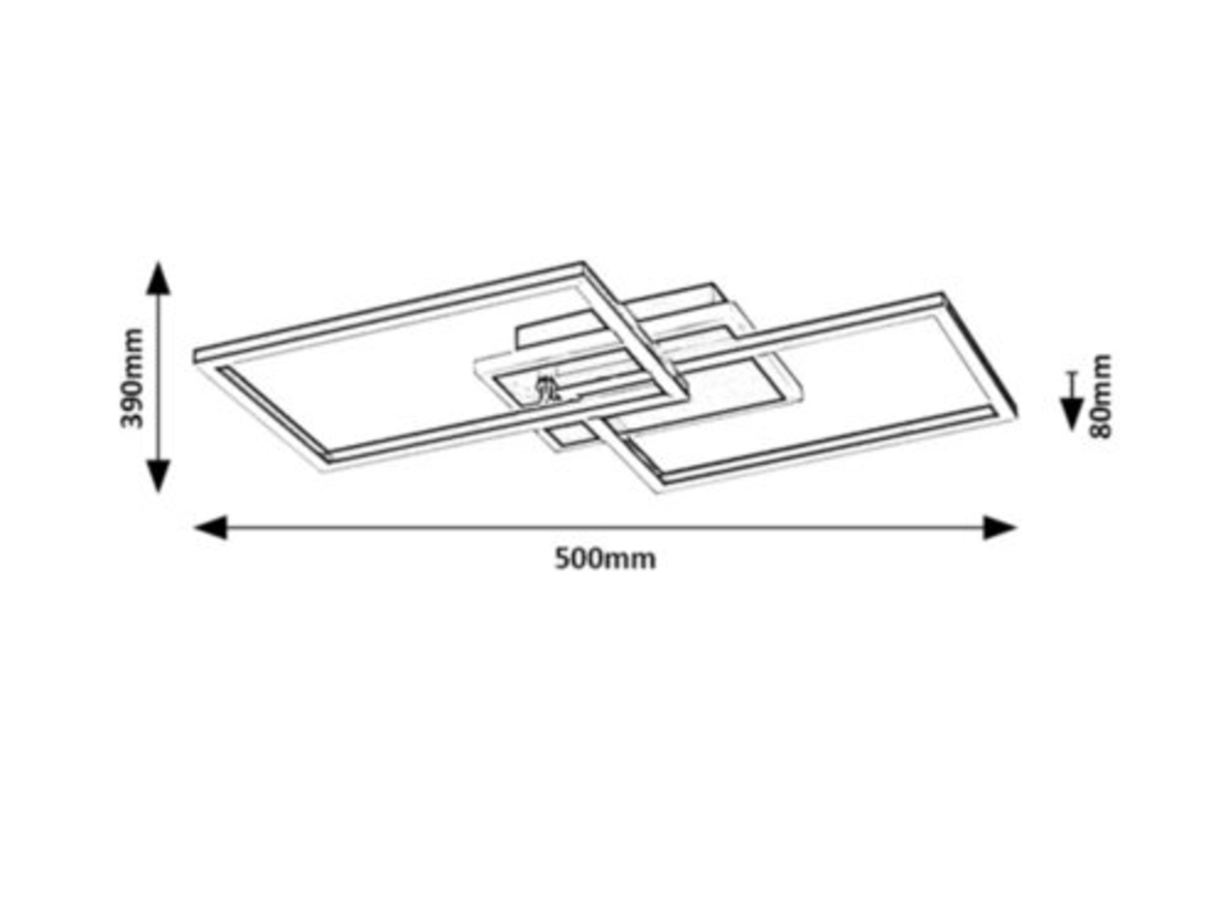 Модерен LED таванен плафон 40W – сив, 2700K–3500K, 1500–2500lm