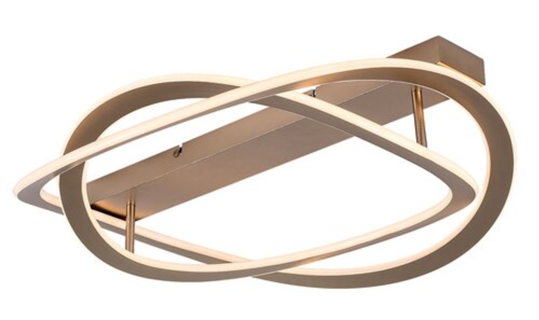 Модерен LED плафон 72W в матирано злато