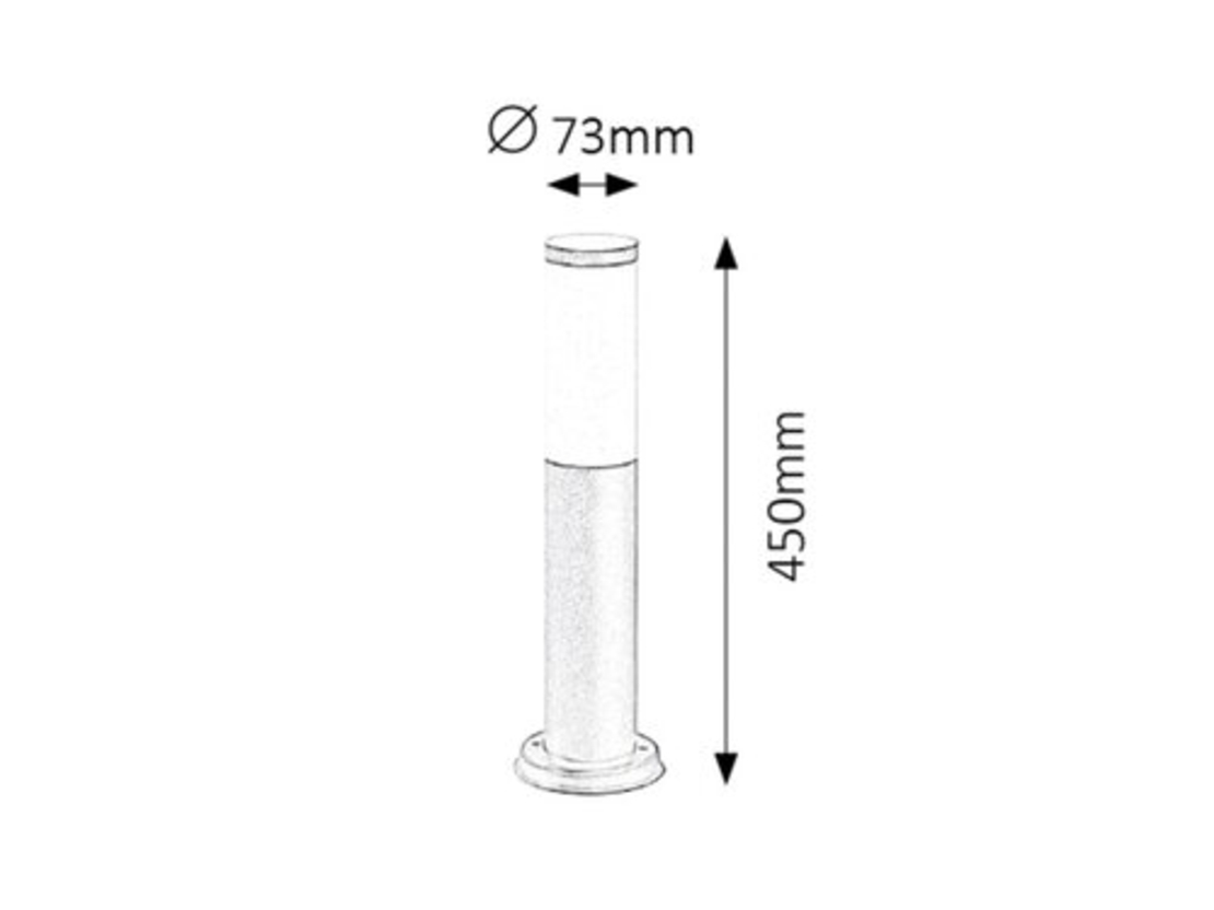 Модерен външен стълб Black Torch E27 – елегантно осветление за градина с IP44 защита