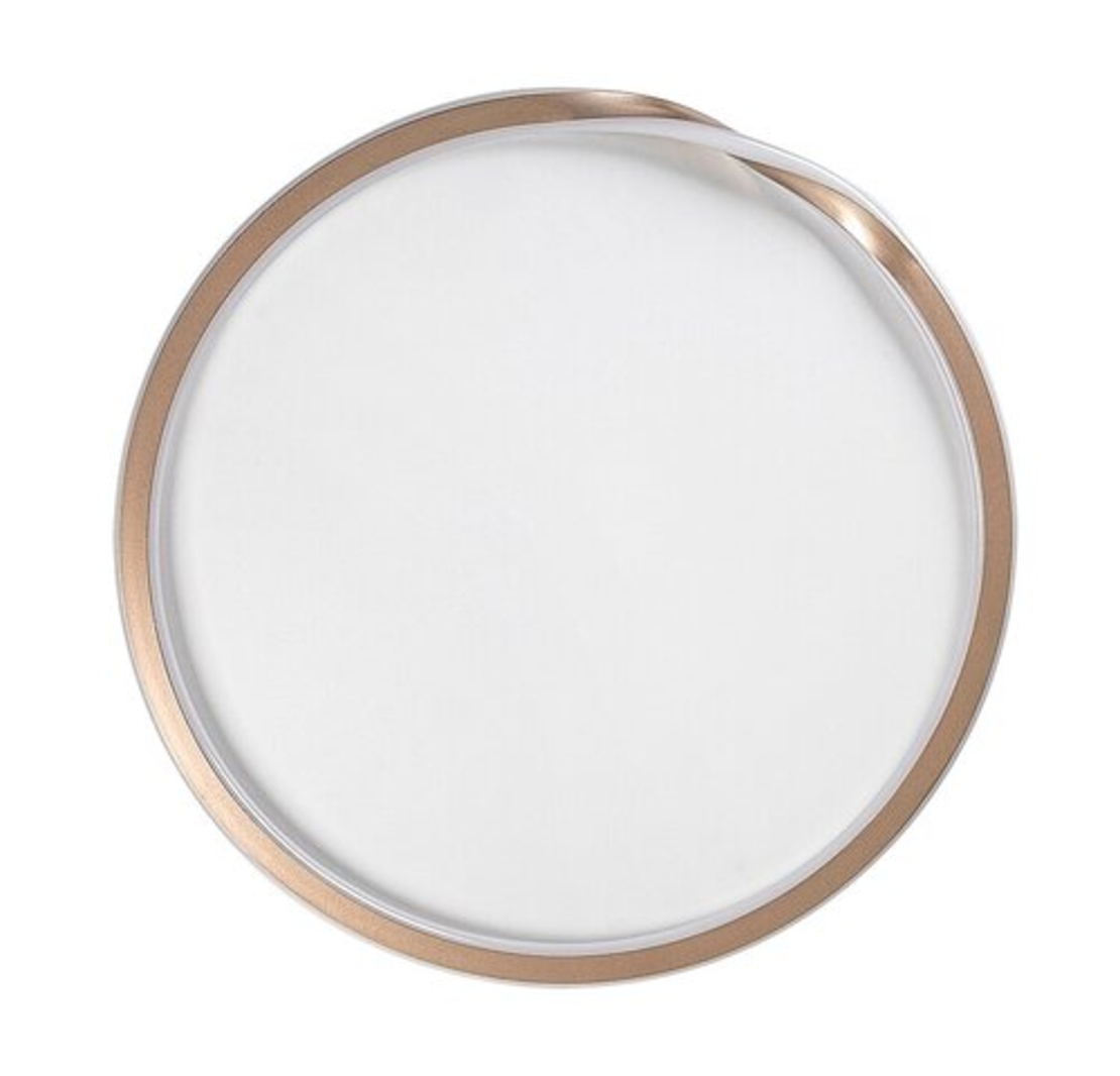 Модерен LED плафон 40W – златен топла светлина 3000K