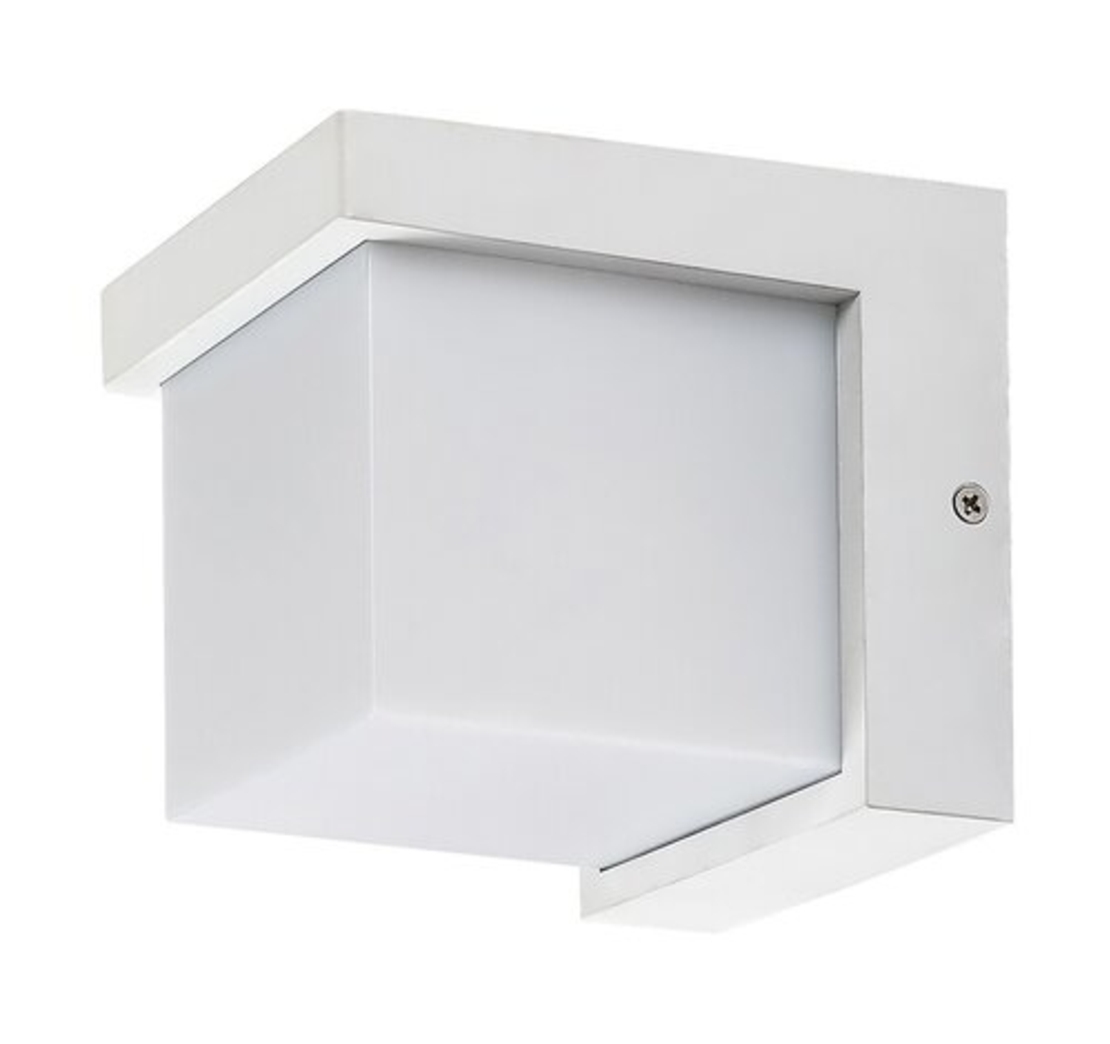 Модерен бял LED аплик Andelle 10W – стилно външно осветление с топла светлина