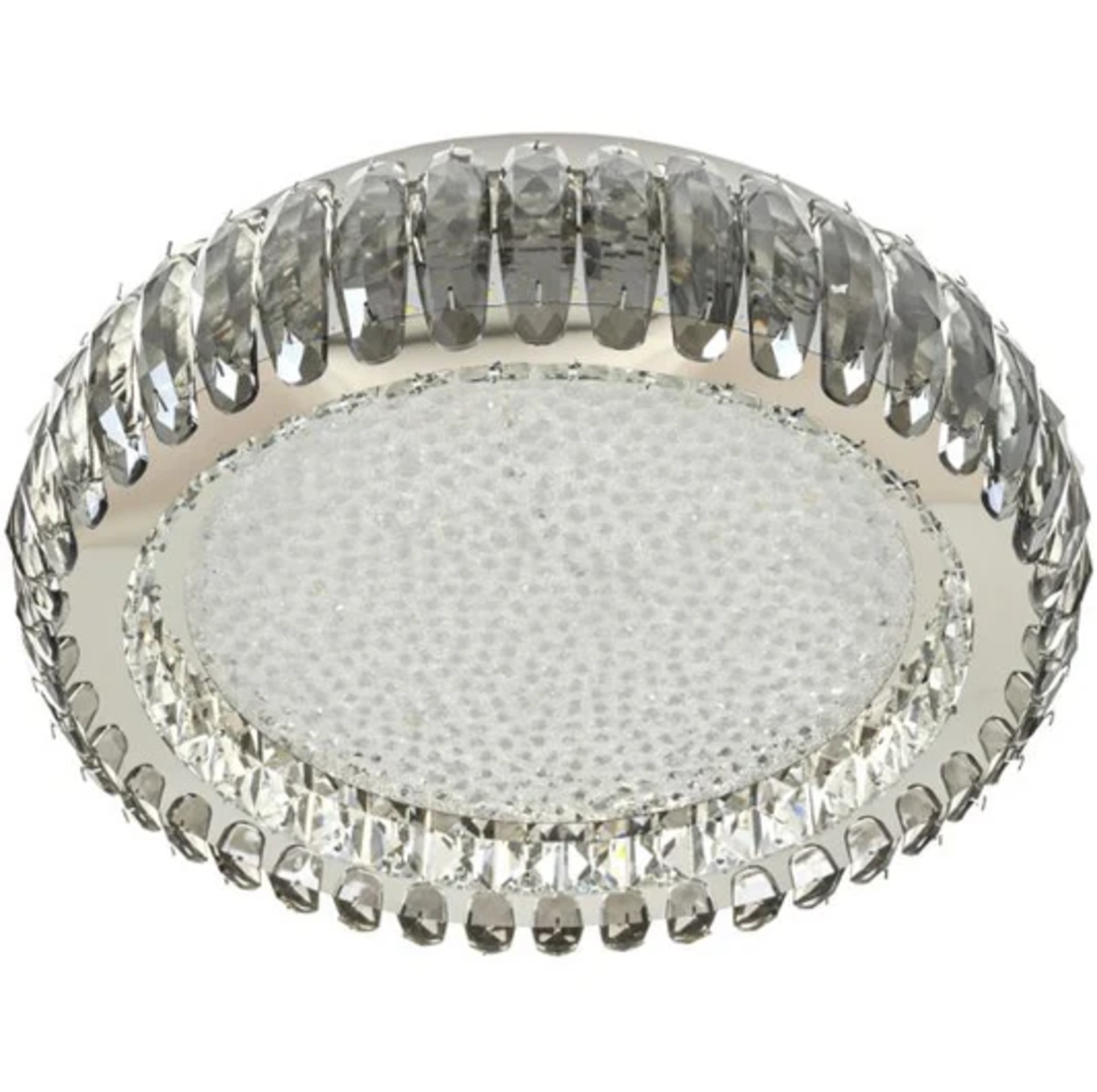 LED таванен плафон с кристал 120W с дистанционно – Хром