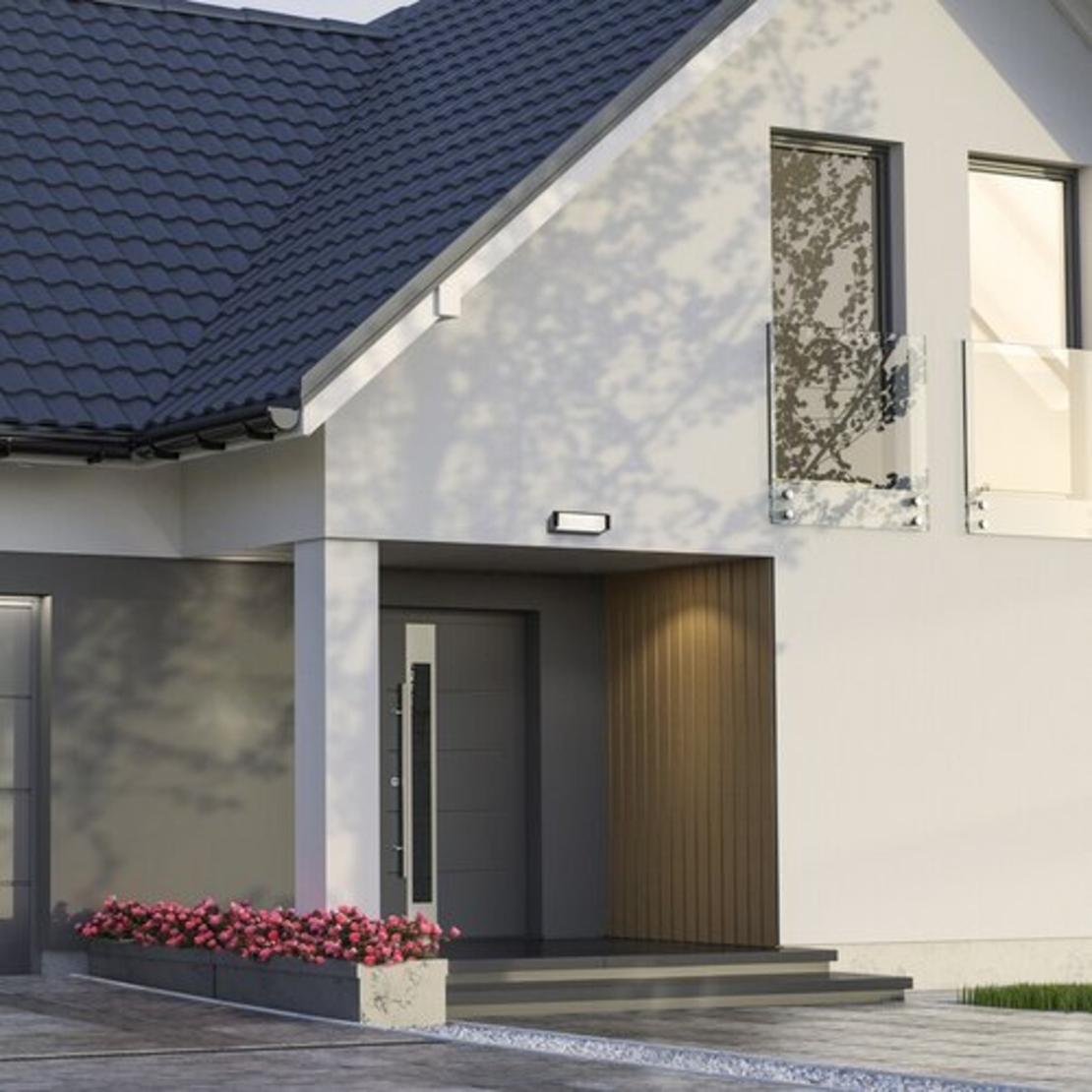 Модерен фасаден външен LED аплик Cubbington 18W с естествена бяла светлина