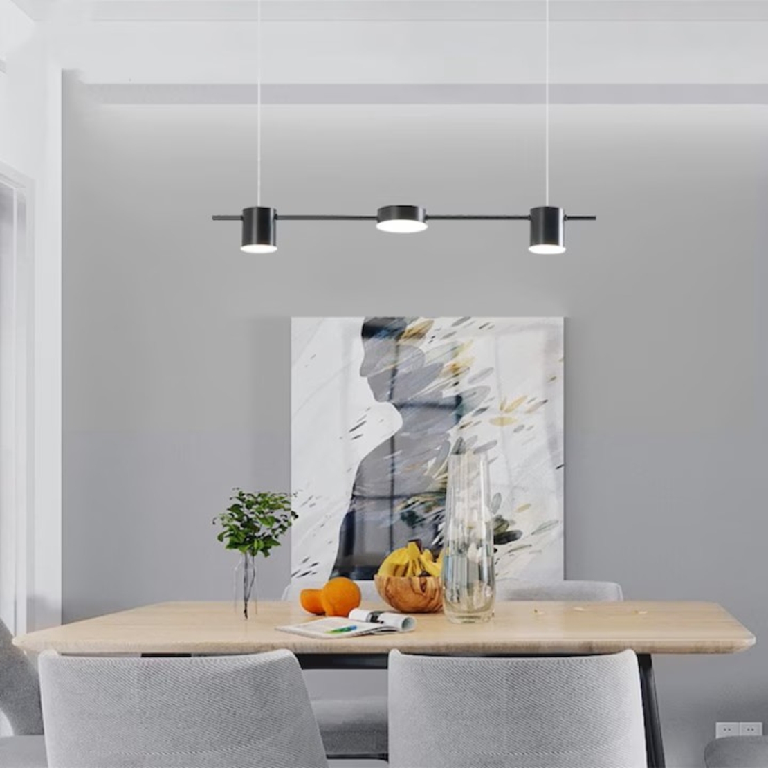 LED полилей „Black Rings“ – модерен дизайн с дистанционно управление