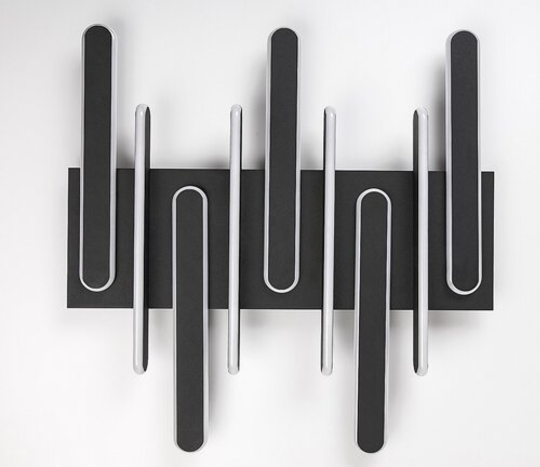 Модерен LED  плафон 46W с регулируема цветна температура – черен