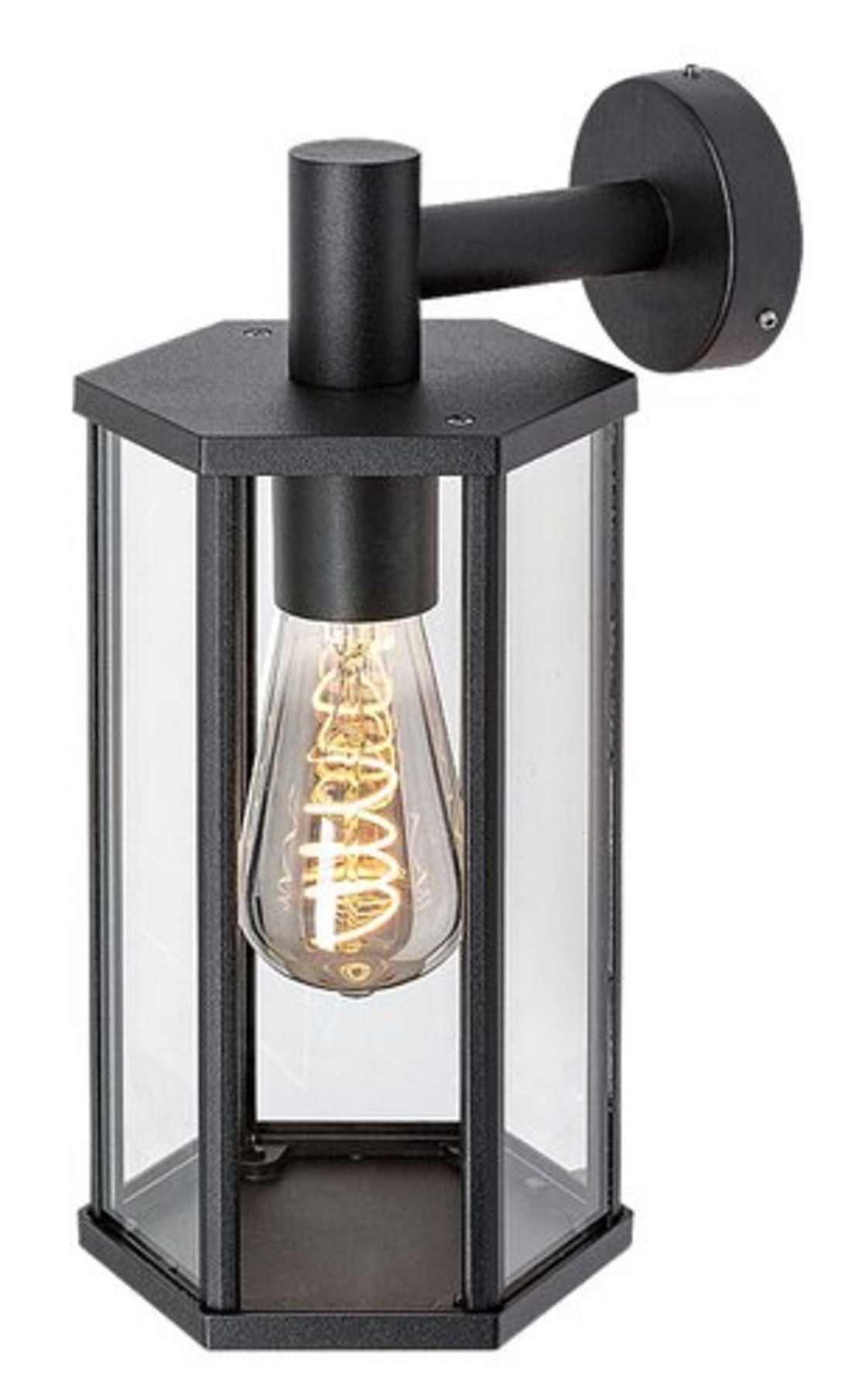 Класически външен аплик Dubrovnik E27 – елегантно фасадно осветление с прозрачно стъкло и IP44 защита