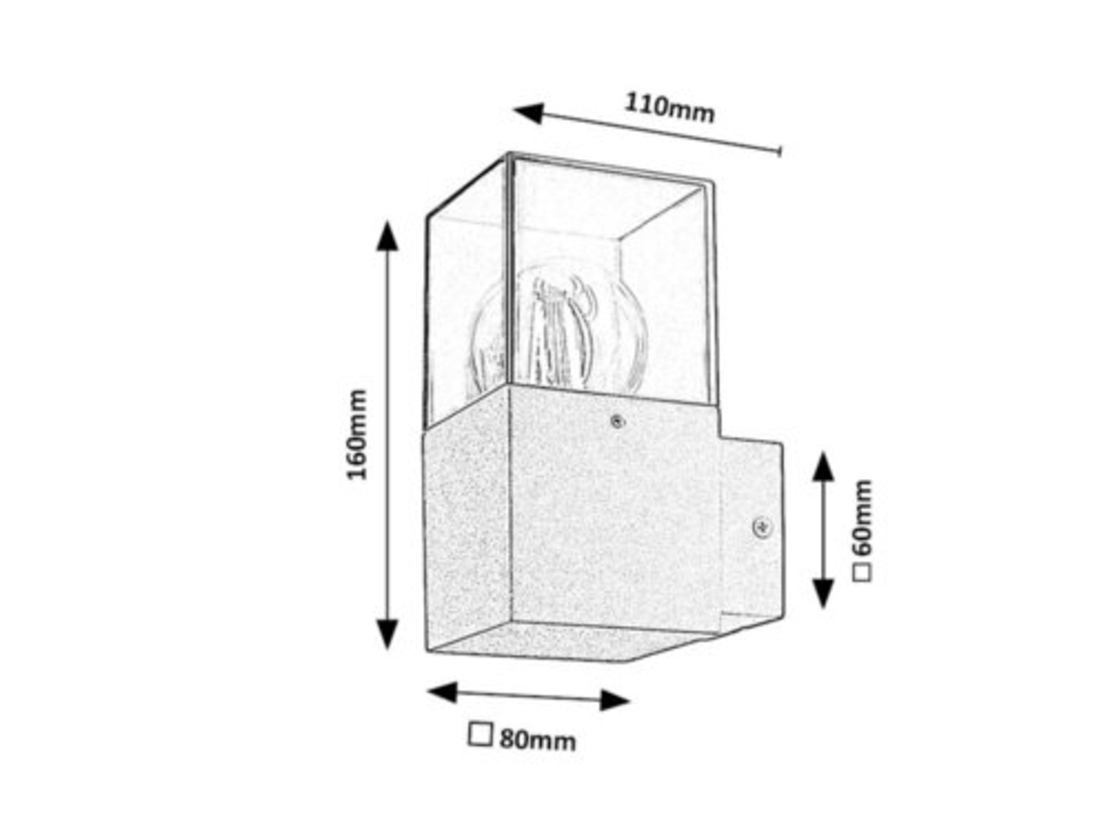 Стилен външен аплик Loanda E27 – модерно фасадно осветление с кафяв прозиращ абажур и IP44 защита