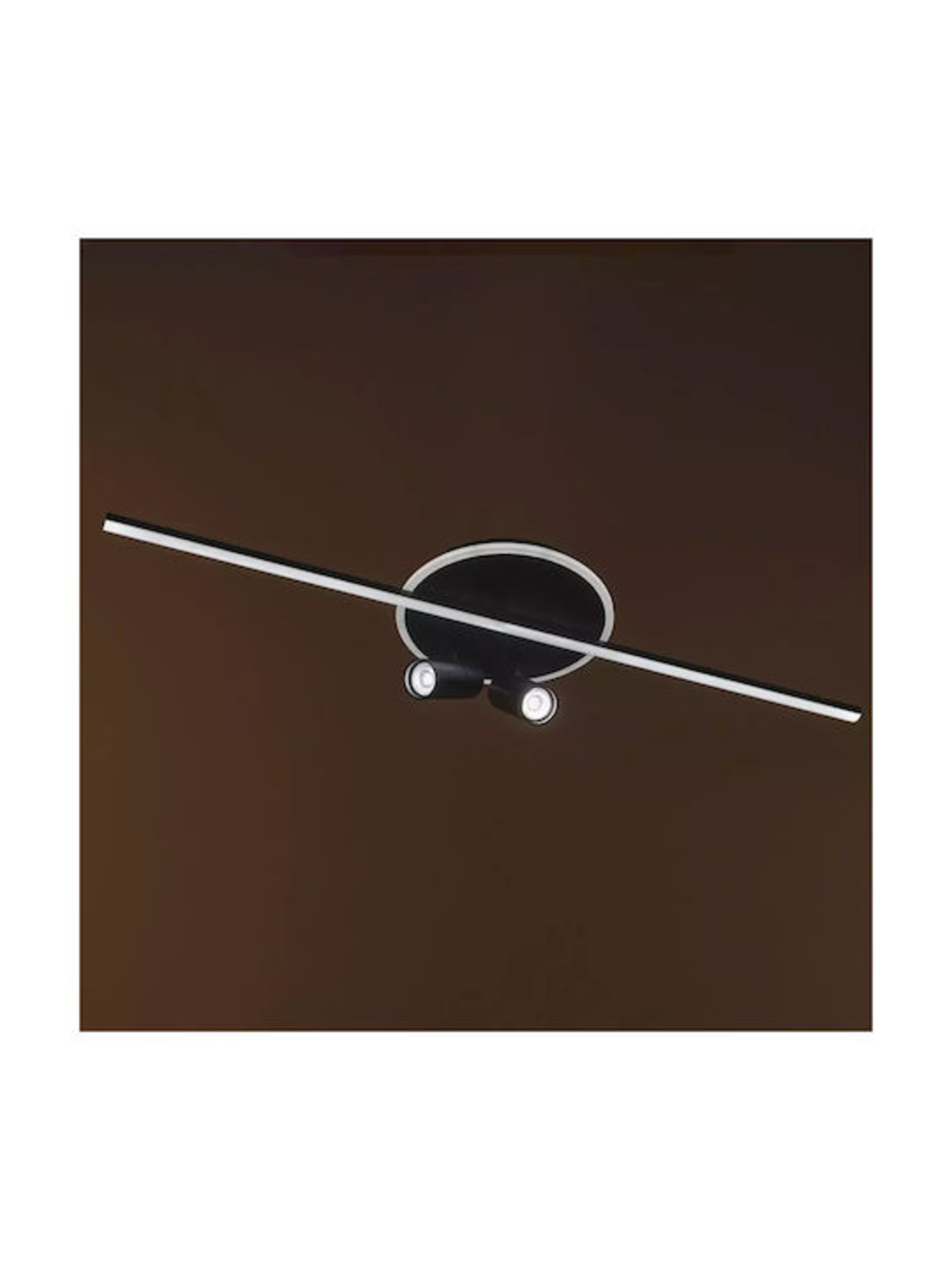 Smart LED таванен плафон 46W – модерен черен дизайн и регулируема светлина