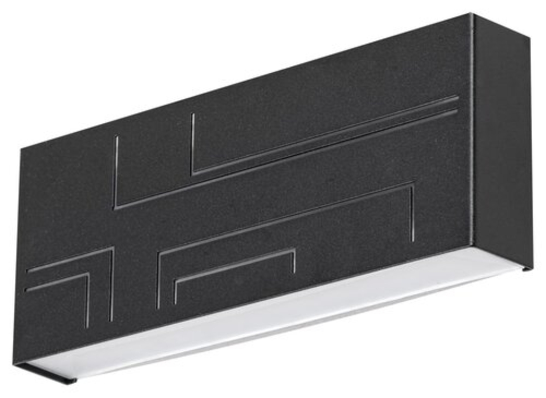 Минималистичен черен LED аплик Maribor 12W – елегантно фасадно осветление с естествена светлина