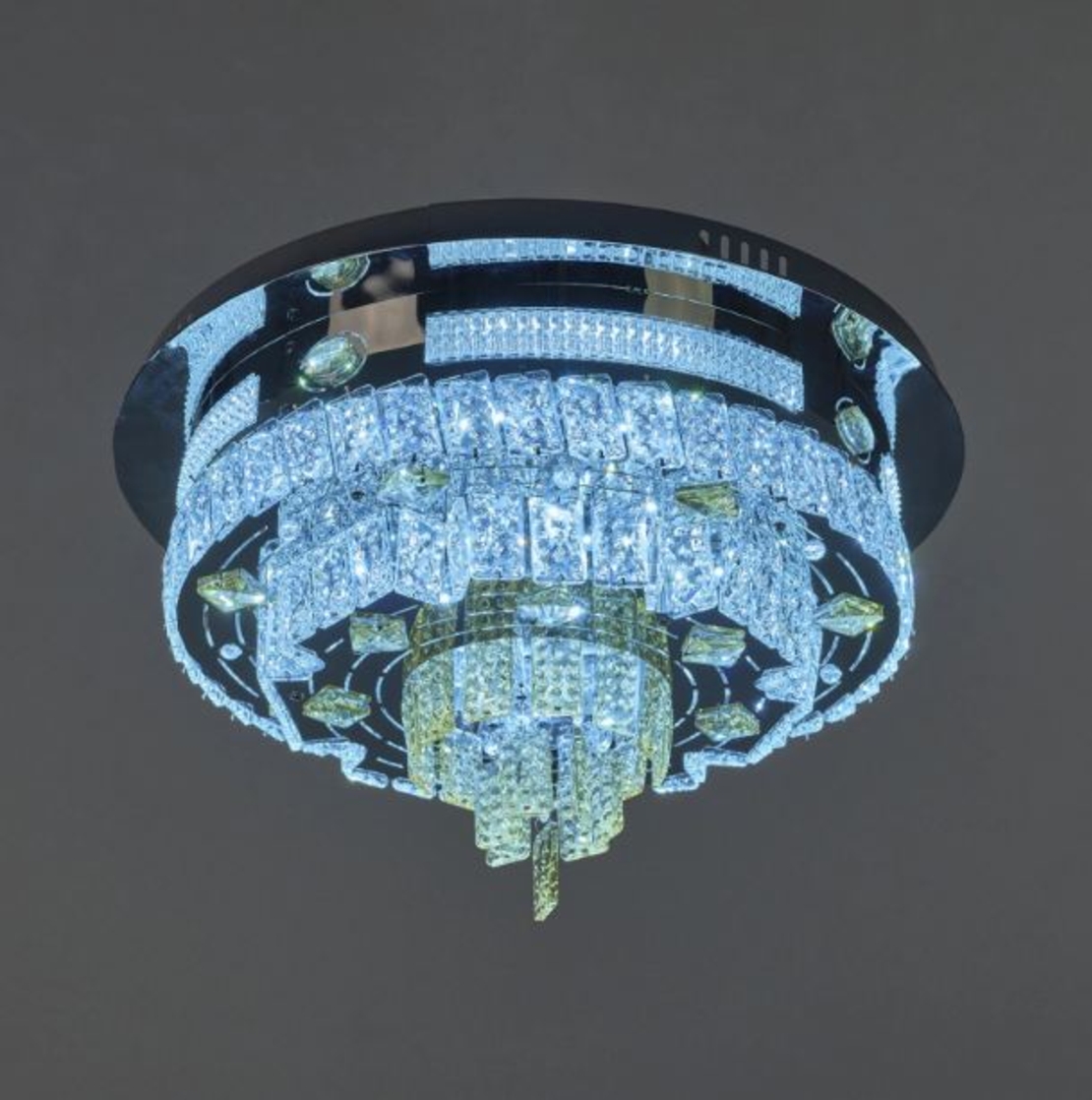 Кристален LED полилей хром с дистанционно