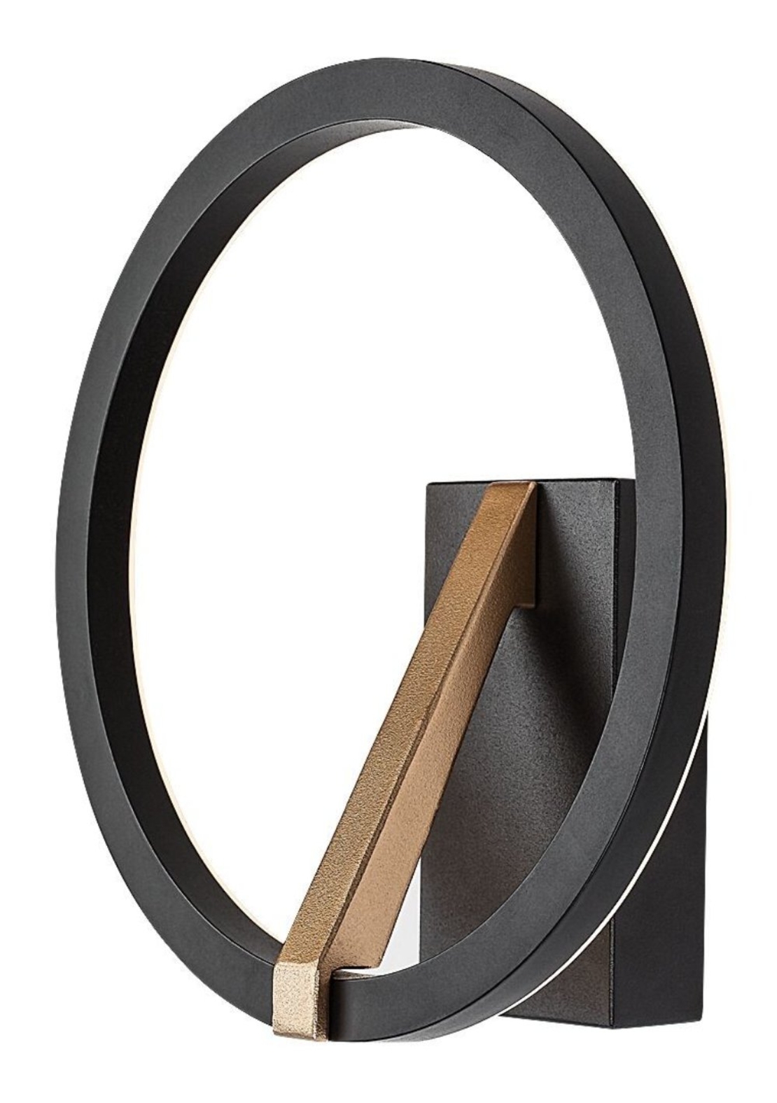 Модерен LED аплик черен/златен, 8W, топла светлина 3000K