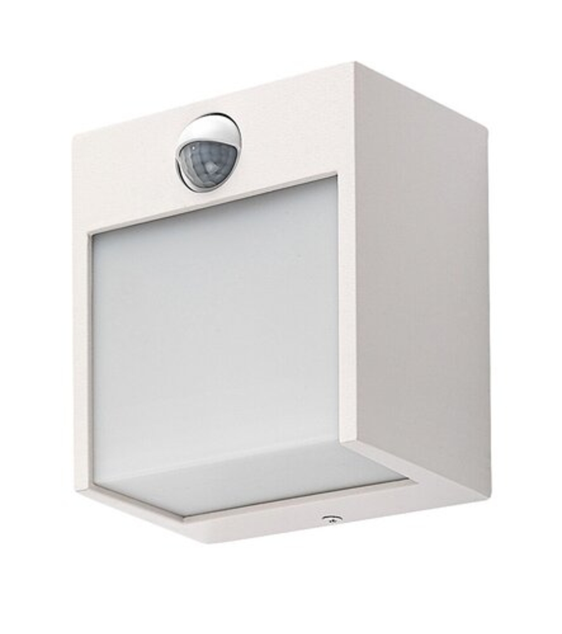 Умен външен бял LED аплик Balimo 12W с PIR сензор – стилно осветление за фасади