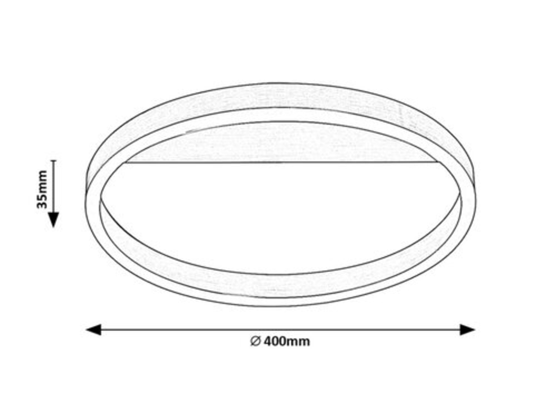 LED Плафон 20W, D40cm, хтом, 4000K