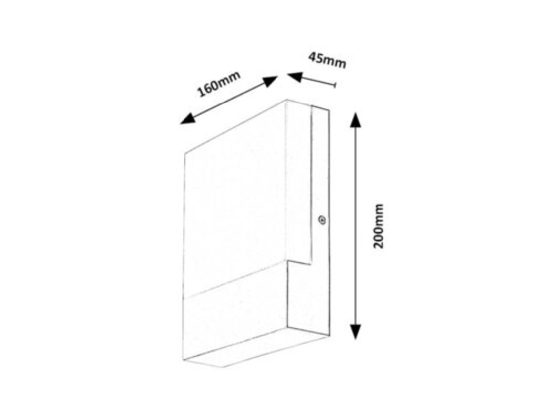 Модерен бял LED аплик Gimone 10W – елегантно вертикално фасадно осветление