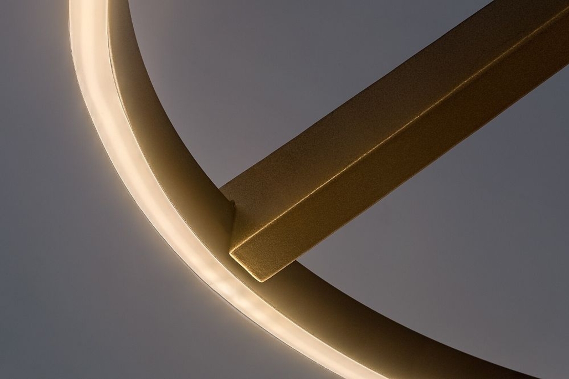 Модерен LED плафон черен/златен, 24W3000K