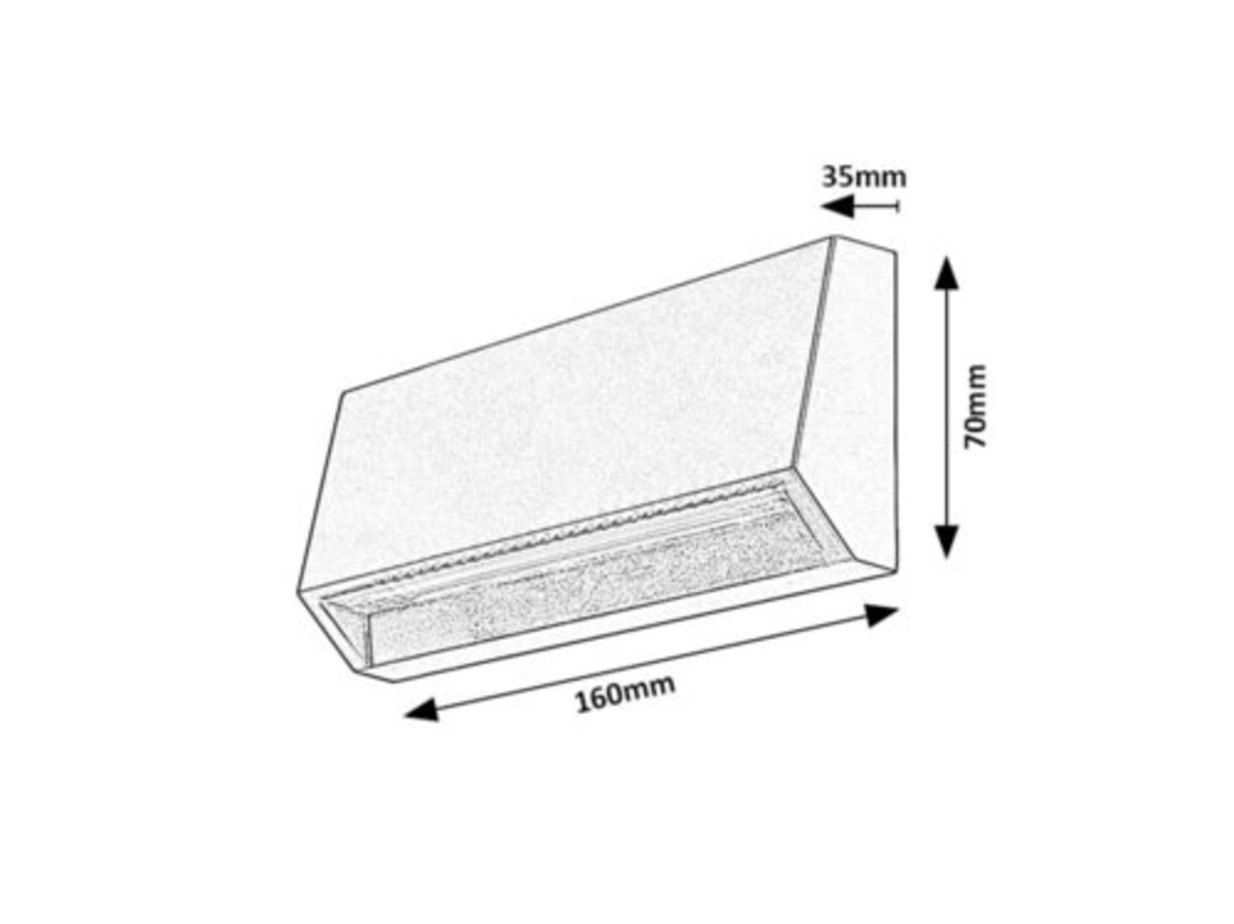 Компактен черен LED аплик Ibar 3W – модерно фасадно осветление с топла светлина