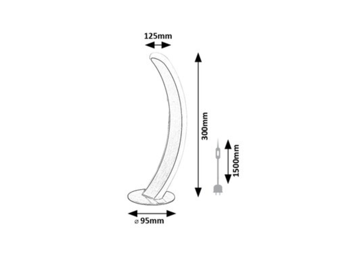 LED настолна лампа 12W – сатенен хром, топло бяла светлина (3000K)