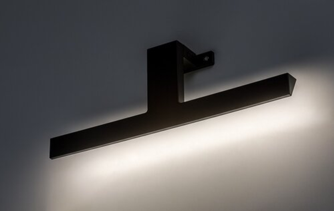 LED осветително тяло за баня 6W, IP44, 4000K, черно