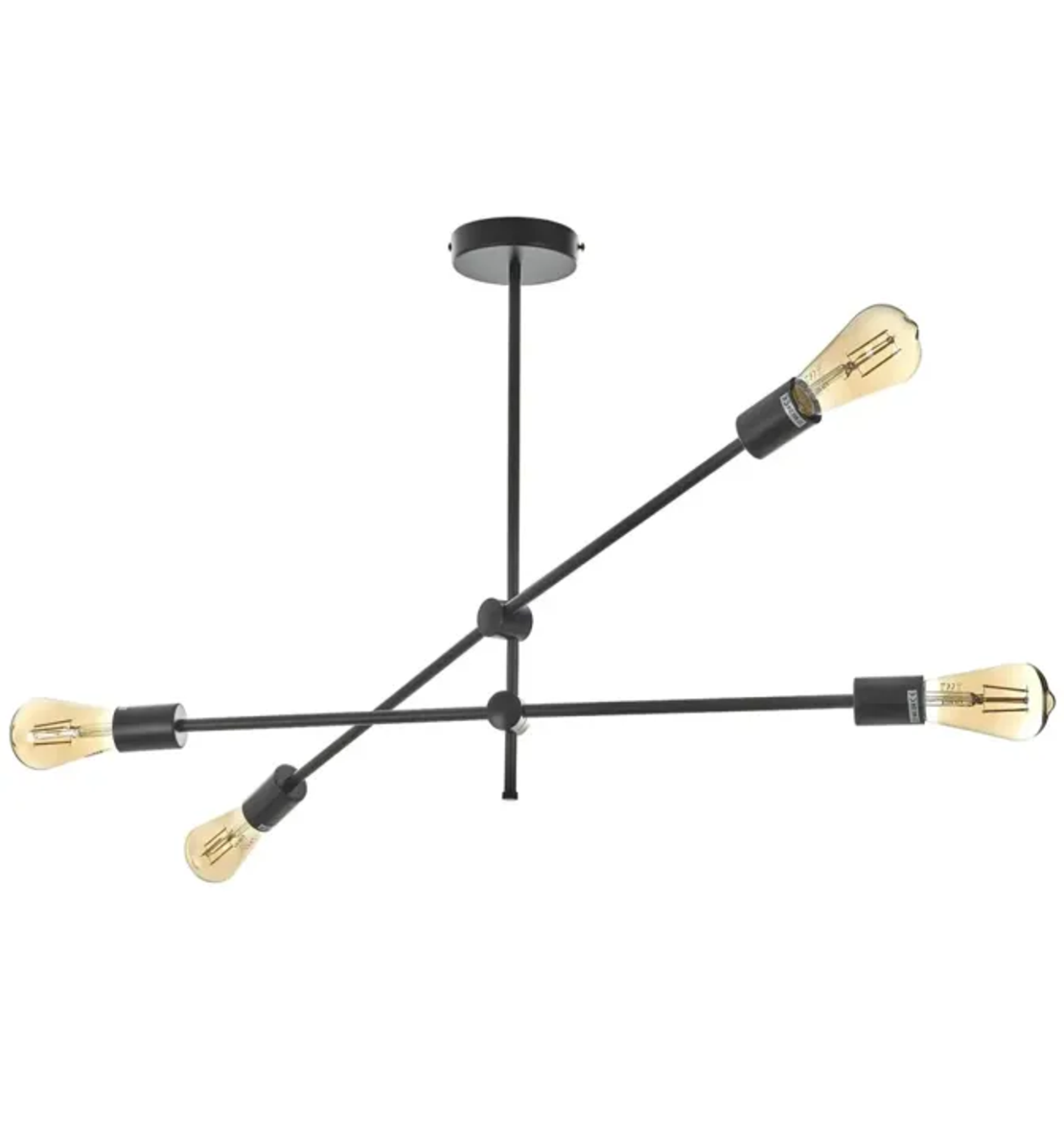 Полилей черен метал винтидж 4 тела