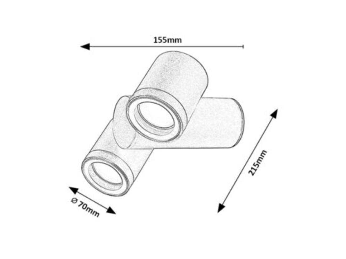 Външен подвижен двоен аплик Enol GU10 с IP44 защита