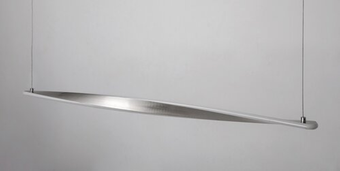 Модерен висящ LED полилей 28W – атен хром, топла светлина