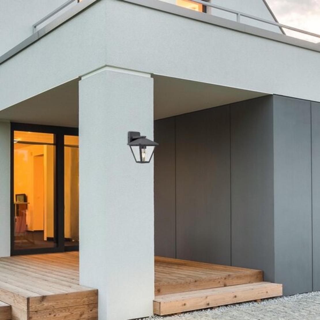 Класически външен аплик Paravento E27 – елегантно фасадно осветление с IP44 защита