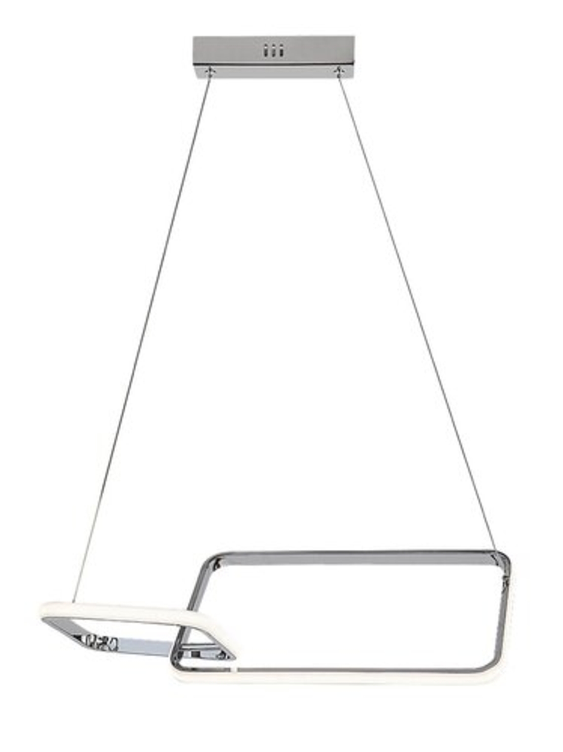 Модерен висящ LED пендел Malwen – 36W, 3600 lm, хром, 4000K естествена светлина