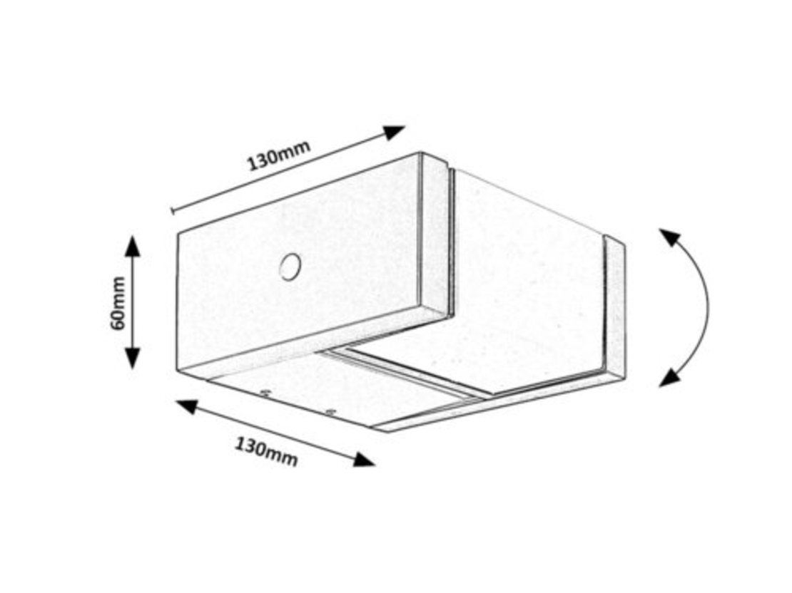 Модерен фасаден външен LED аплик Cubbington  10W с естествена бяла светлина
