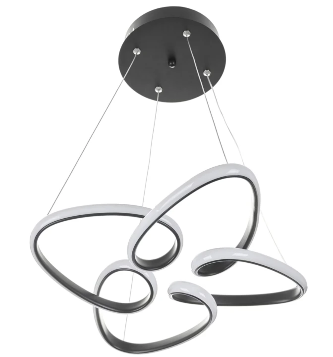 LED плафон 48W черен 4000K модерен