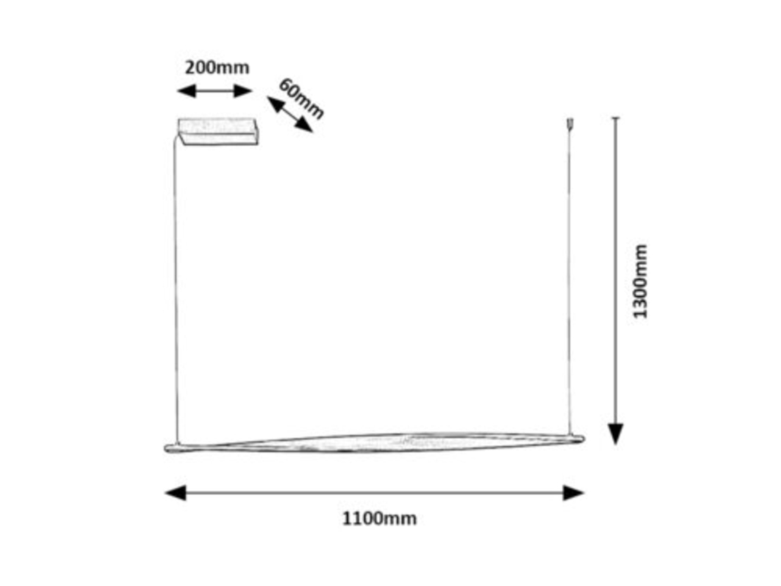 Модерен висящ LED полилей 28W – атен хром, топла светлина